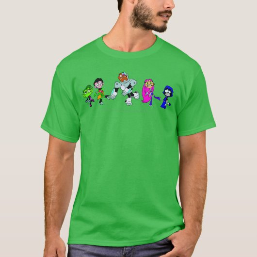 DC Comicseenitans Go Group Shot Lineup friends T-shirt (Voorkant)