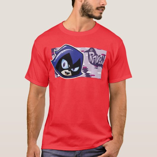 DC Comicseenitans Go Raven Character Panel retro T-shirt (Voorkant)