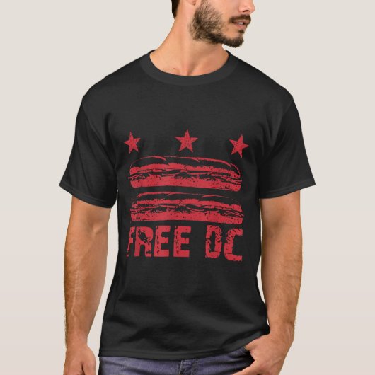 DC De Sandwich Guy Gratis DC Vlag T-shirt (Voorkant)