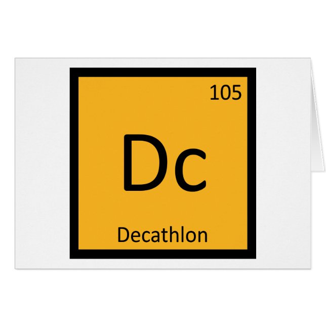Dc - Decathlon Atletiek Chemie Symbool (Voorkant Horizontaal)