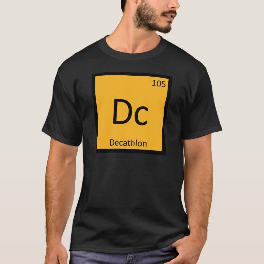 Dc - Decathlon Track and Field Chemistry-symbool T-shirt (Voorkant)