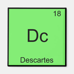 Dc - Descartes Grappig Element Chemie Symbool T-sh Magneet