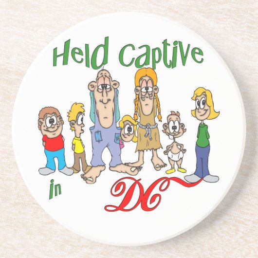 DC Funny Trailer Park Sandstone Onderzetter (Voorkant)