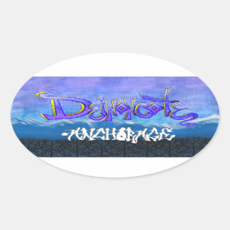 DC Graffiti Ovale Sticker
