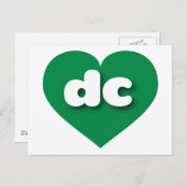 dc groen hart - Ik hou van dc Briefkaart (Voorkant / Achterkant)