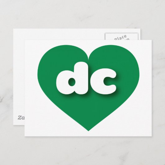 dc groen hart - Ik hou van dc Briefkaart (Voorkant / Achterkant)