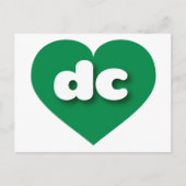 dc groen hart - Ik hou van dc Briefkaart (Voorkant)