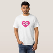 DC Hot Pink Heart - Ik hou van DC T-shirt (Voorkant volledig)