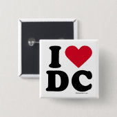 DC - I LIVE DC VIERKANTE BUTTON 5,1 CM (Voorkant /achterkant)