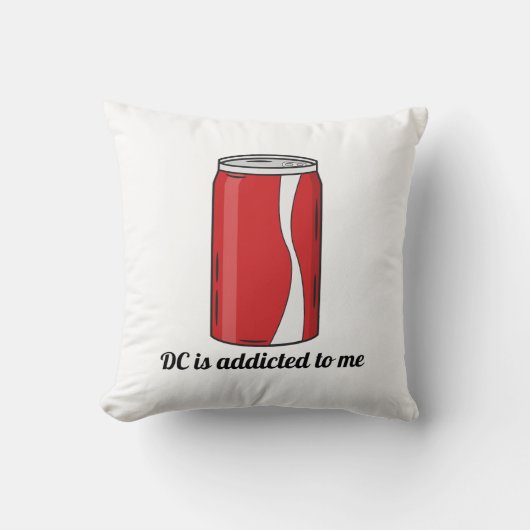 DC is verslaafd aan mij Blikje frisdrank ontwerp | Kussen (Voorkant)