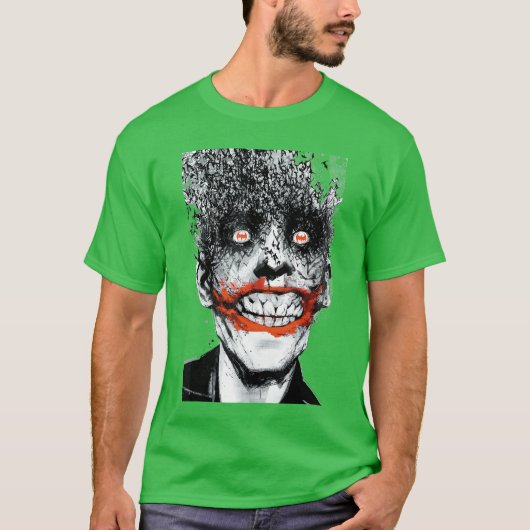 DC Joker Comic Cover Bats Jock meisje T-shirt (Voorkant)