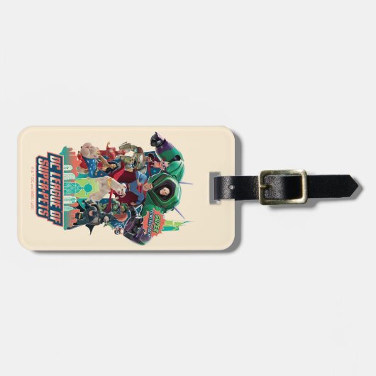 DC League of Super-Pets Battle for Metropolis Bagagelabel (Voorkant horizontaal)
