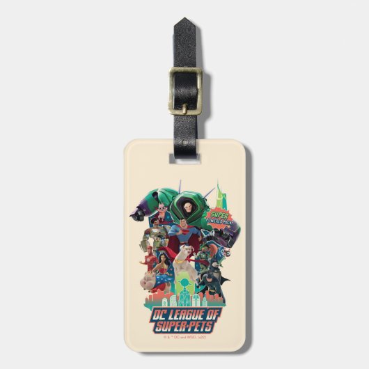 DC League of Super-Pets Battle for Metropolis Bagagelabel (Voorkant verticaal)