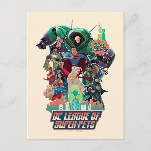 DC League of Super-Pets Battle for Metropolis Briefkaart (Voorkant)