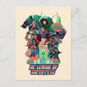 DC League of Super-Pets Battle for Metropolis Briefkaart