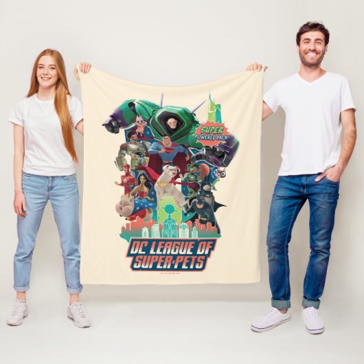 DC League of Super-Pets Battle for Metropolis Fleece Deken (In situ)