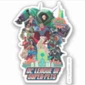 DC League of Super-Pets Battle for Metropolis Sticker (Voorkant)