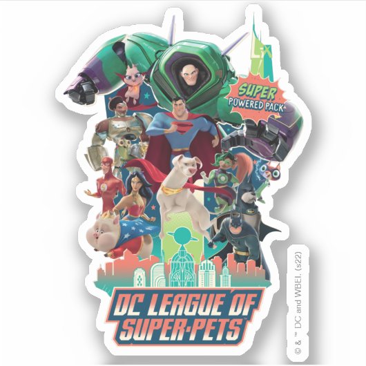 DC League of Super-Pets Battle for Metropolis Sticker (Voorkant)