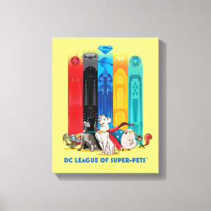 DC League of Super-Pets Metropolis Towers Canvas Afdruk