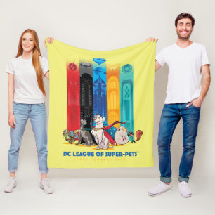 DC League of Super-Pets Metropolis Towers Fleece Deken