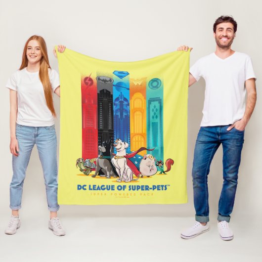 DC League of Super-Pets Metropolis Towers Fleece Deken (In situ)