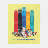 DC League of Super-Pets Metropolis Towers Fleece Deken (Voorkant)