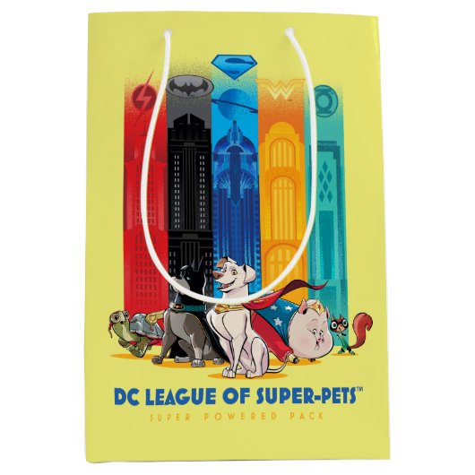 DC League of Super-Pets Metropolis Towers Medium Cadeauzakje (Voorkant)