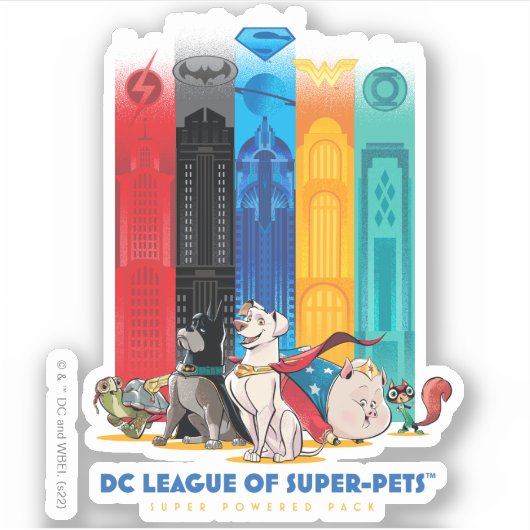 DC League of Super-Pets Metropolis Towers Sticker (Voorkant)
