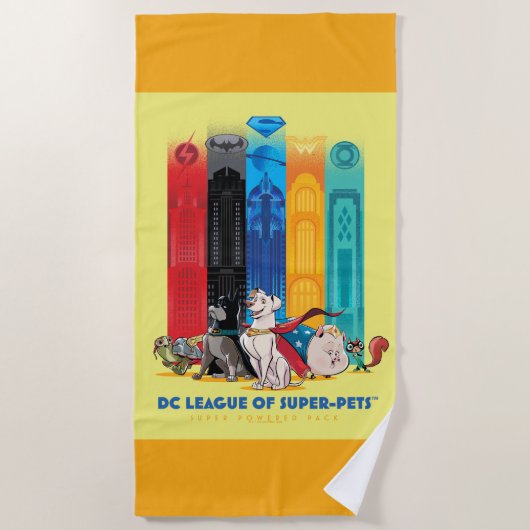 DC League of Super-Pets Metropolis Towers Strandlaken (Voorkant)