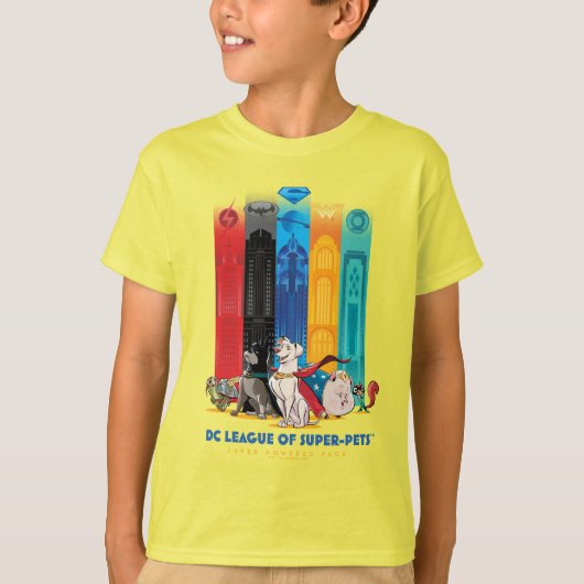 DC League of Super-Pets Metropolis Towers T-shirt (Voorkant)