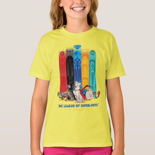 DC League of Super-Pets Metropolis Towers T-shirt (Voorkant)