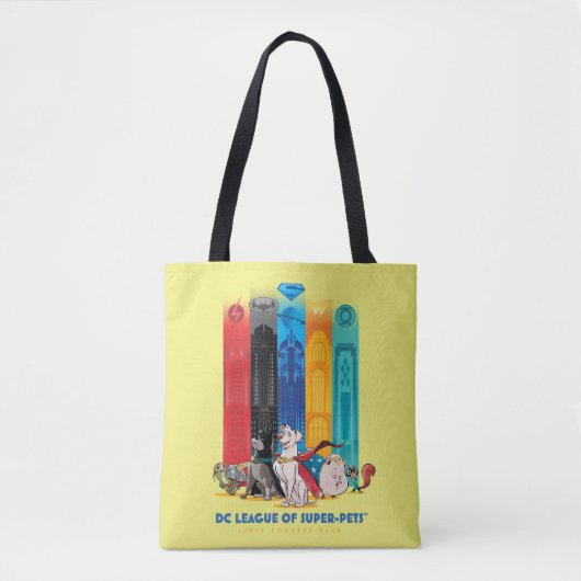 DC League of Super-Pets Metropolis Towers Tote Bag (Voorkant)