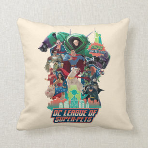 DC League of Super-Pets Strijd om Metropolis Kussen