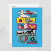 DC-liga van superpanelen Briefkaart (Voorkant / Achterkant)