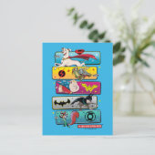 DC-liga van superpanelen Briefkaart (Staand voorkant)