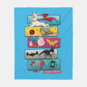 DC-liga van superpanelen Fleece Deken (Voorkant)