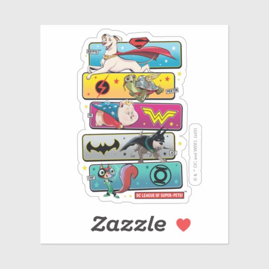 DC-liga van superpanelen Sticker (Vel)