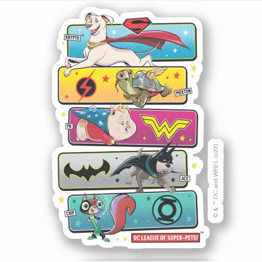 DC-liga van superpanelen Sticker (Voorkant)
