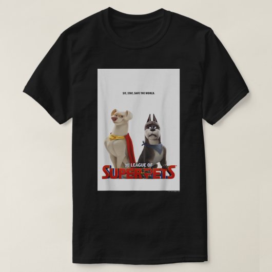 DC-liga van SuperPets Krypto en ACE-Poster T-shirt (Design voorkant)