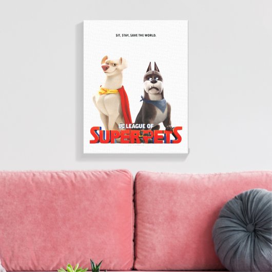 DC-Liga voor theaterkunst van superhuisdieren Canvas Afdruk (Insitu (Woonkamer))