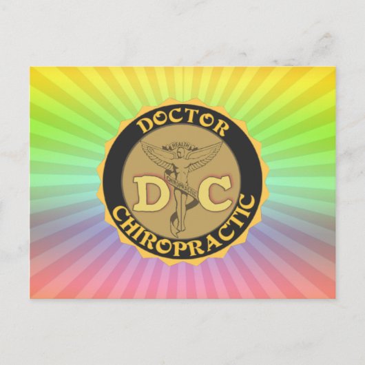 DC-LOGO DOCTOR CHIROPRACTISCHE CADUCEUS BRIEFKAART (Voorkant)