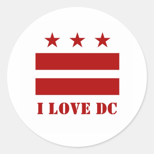DC LOVE RONDE STICKER (Voorkant)
