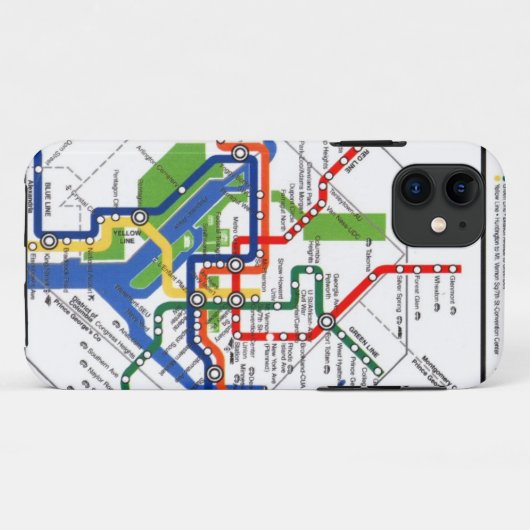 DC-metro Case-Mate iPhone Case (Achterkant (horizontaal))