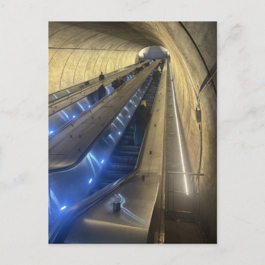 DC Metro-roltrappen Briefkaart (Voorkant)