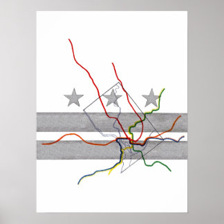 DC-metrokaart Poster