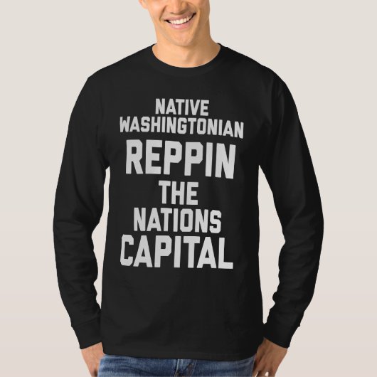 DC! Native Washingtonian! Hometown Washington DC T-shirt (Voorkant)