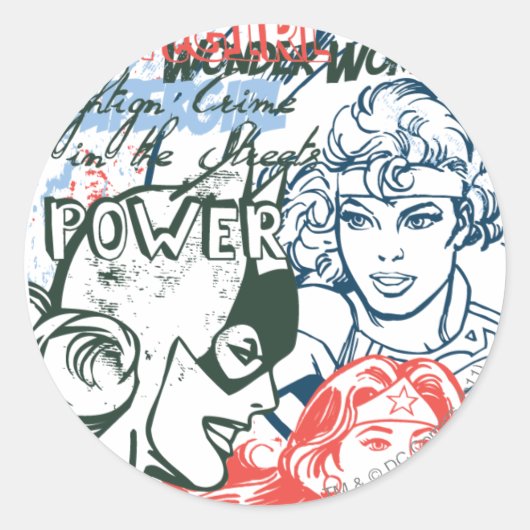 DC-originelen - uitgespaard Ronde Sticker (Voorkant)