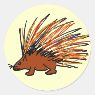 DC- Porcupine Ronde Stickers