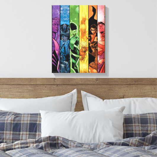 DC Pride Comic Hoesje 2022 Canvas Afdruk (Insitu (Slaapkamer))