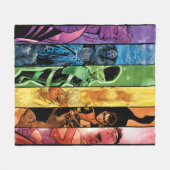 DC Pride Comic Hoesje 2022 Fleece Deken (Voorkant (Horizontaal))